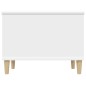 Tavolino da Salotto Bianco 60x44,5x45 cm in Legno Multistrato Tavolino da Salotto Bianco 60x44,5x45 cm in Legno Multistrato