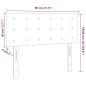 vidaXL Testiera Grigia 80x5x78/88 cm in Similpelle