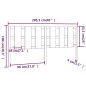 Testiera per Letto 205,5x4x100 cm in Legno Massello di Pino Testiera per Letto 205,5x4x100 cm in Legno Massello di Pino