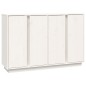 Credenza Bianca 120x35x80 cm in Legno Massello di Pino Credenza Bianca 120x35x80 cm in Legno Massello di Pino