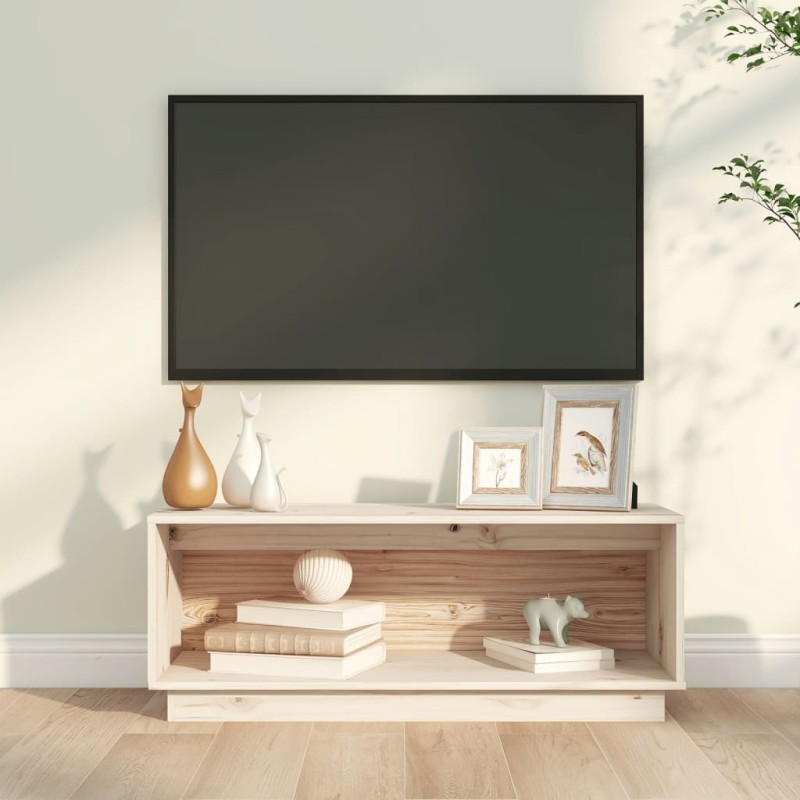 Mobile Porta TV 90x35x35 cm in Legno Massello di Pino Mobile Porta TV 90x35x35 cm in Legno Massello di Pino