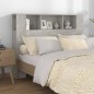 Testiera con Scomparti Grigio Cemento 140x18,5x104,5 cm Testiera con Scomparti Grigio Cemento 140x18,5x104,5 cm