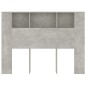 Testiera con Scomparti Grigio Cemento 140x18,5x104,5 cm Testiera con Scomparti Grigio Cemento 140x18,5x104,5 cm