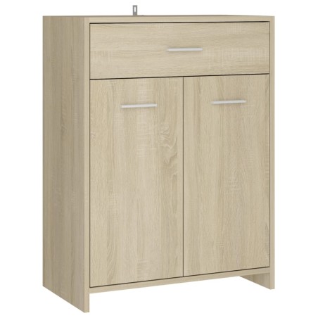 Armadio da Bagno Rovere Sonoma 60x33x80 cm in Truciolato