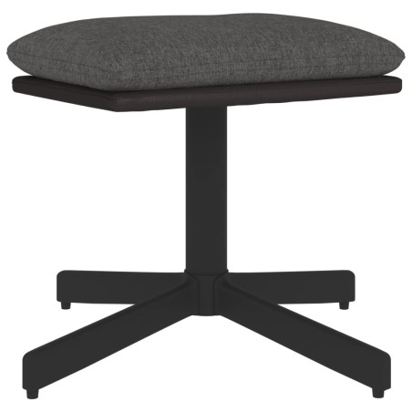 vidaXL Poggiapiedi Grigio Scuro 60x60x36 cm in Tessuto e Similpelle