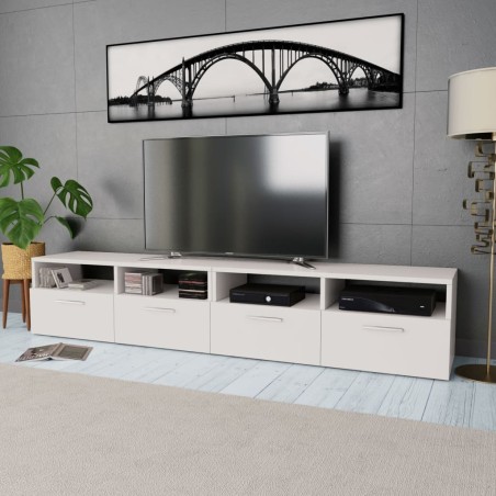 vidaXL Mobile Porta TV 2 pz in Truciolato 95x35x36 cm Bianco