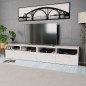 vidaXL Mobile Porta TV 2 pz in Truciolato 95x35x36 cm Bianco vidaXL Mobile Porta TV 2 pz in Truciolato 95x35x36 cm Bianco