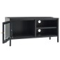 vidaXL Mobile TV Antracite 90x30x44 cm in Acciaio e Vetro vidaXL Mobile TV Antracite 90x30x44 cm in Acciaio e Vetro
