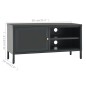 vidaXL Mobile TV Antracite 90x30x44 cm in Acciaio e Vetro vidaXL Mobile TV Antracite 90x30x44 cm in Acciaio e Vetro