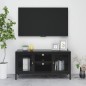 vidaXL Mobile TV Nero 105x35x52 cm in Acciaio e Vetro vidaXL Mobile TV Nero 105x35x52 cm in Acciaio e Vetro