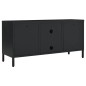 vidaXL Mobile TV Nero 105x35x52 cm in Acciaio e Vetro vidaXL Mobile TV Nero 105x35x52 cm in Acciaio e Vetro