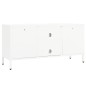 vidaXL Mobile TV Bianco 105x35x52 cm in Acciaio e Vetro vidaXL Mobile TV Bianco 105x35x52 cm in Acciaio e Vetro