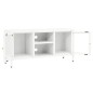 vidaXL Mobile TV Bianco 105x35x52 cm in Acciaio e Vetro vidaXL Mobile TV Bianco 105x35x52 cm in Acciaio e Vetro