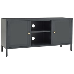 vidaXL Mobile TV Antracite 105x35x52 cm in Acciaio e Vetro