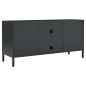 vidaXL Mobile TV Antracite 105x35x52 cm in Acciaio e Vetro vidaXL Mobile TV Antracite 105x35x52 cm in Acciaio e Vetro