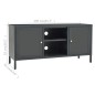 vidaXL Mobile TV Antracite 105x35x52 cm in Acciaio e Vetro vidaXL Mobile TV Antracite 105x35x52 cm in Acciaio e Vetro