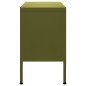 vidaXL Mobile TV Verde Oliva 105x35x50 cm in Acciaio vidaXL Mobile TV Verde Oliva 105x35x50 cm in Acciaio