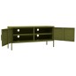 vidaXL Mobile TV Verde Oliva 105x35x50 cm in Acciaio vidaXL Mobile TV Verde Oliva 105x35x50 cm in Acciaio