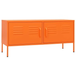 vidaXL Mobile TV Arancione 105x35x50 cm in Acciaio