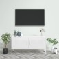 vidaXL Mobile TV Bianco 105x35x50 cm in Acciaio vidaXL Mobile TV Bianco 105x35x50 cm in Acciaio