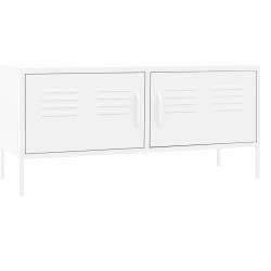 vidaXL Mobile TV Bianco 105x35x50 cm in Acciaio