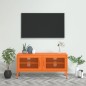 vidaXL Mobile TV Arancione 105x35x50 cm in Acciaio vidaXL Mobile TV Arancione 105x35x50 cm in Acciaio