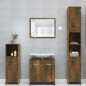 Armadietto Bagno Rovere Fumo 30x30x95 cm in Legno Multistrato Armadietto Bagno Rovere Fumo 30x30x95 cm in Legno Multistrato