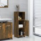 Armadietto Bagno Rovere Fumo 30x30x95 cm in Legno Multistrato Armadietto Bagno Rovere Fumo 30x30x95 cm in Legno Multistrato
