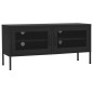 vidaXL Mobile TV Nero 105x35x50 cm in Acciaio