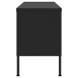 vidaXL Mobile TV Nero 105x35x50 cm in Acciaio
