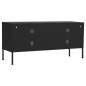 vidaXL Mobile TV Nero 105x35x50 cm in Acciaio