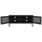 vidaXL Mobile TV Nero 105x35x50 cm in Acciaio