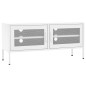 vidaXL Mobile TV Bianco 105x35x50 cm in Acciaio vidaXL Mobile TV Bianco 105x35x50 cm in Acciaio