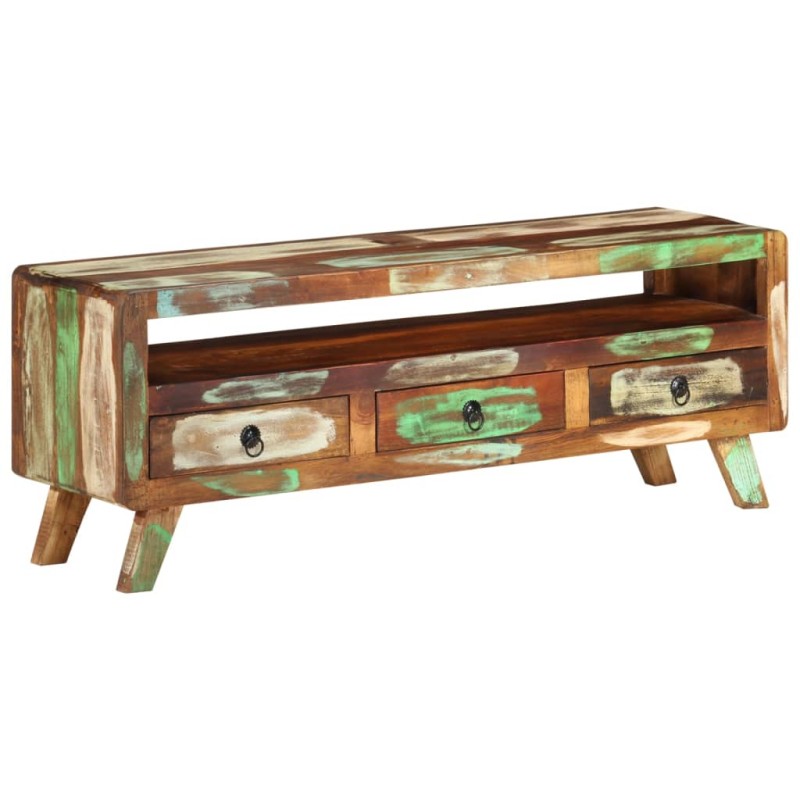 vidaXL Mobile Porta TV Multicolore 110x30x40 cm in Legno di Recupero vidaXL Mobile Porta TV Multicolore 110x30x40 cm in Legno di Recupero
