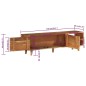 vidaXL Mobile TV Massello di Acacia con Finitura Miele 140x30x40 cm vidaXL Mobile TV Massello di Acacia con Finitura Miele 140x30x40 cm