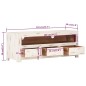 vidaXL Mobile TV in Legno Massello di Acacia 110x30x40 cm Bianco vidaXL Mobile TV in Legno Massello di Acacia 110x30x40 cm Bianco