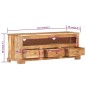 vidaXL Mobile TV in Legno Massello di Acacia 110x30x40 cm Marrone vidaXL Mobile TV in Legno Massello di Acacia 110x30x40 cm Marrone