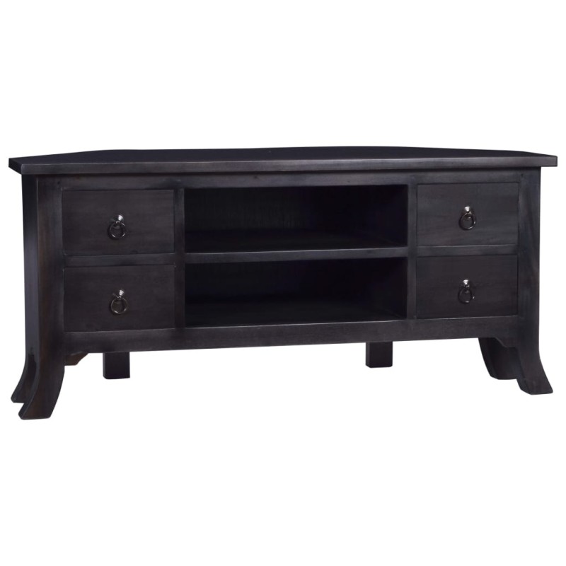 vidaXL Mobile TV Caffè Nero Chiaro 100x40x45 cm Legno Massello Mogano vidaXL Mobile TV Caffè Nero Chiaro 100x40x45 cm Legno Massello Mogano