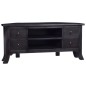 vidaXL Mobile TV Caffè Nero Chiaro 100x40x45 cm Legno Massello Mogano vidaXL Mobile TV Caffè Nero Chiaro 100x40x45 cm Legno Massello Mogano