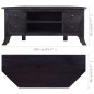 vidaXL Mobile TV Caffè Nero Chiaro 100x40x45 cm Legno Massello Mogano vidaXL Mobile TV Caffè Nero Chiaro 100x40x45 cm Legno Massello Mogano