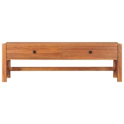 vidaXL Mobile TV con Cassetti 120x40x45 cm in Legno Massello di Teak