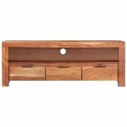 vidaXL Mobile Porta TV 110x30x40 cm in Legno Massello di Acacia