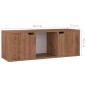 vidaXL Mobile TV Rovere Marrone 88,5x27,5x30,5 cm in Truciolato