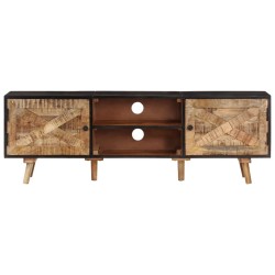 vidaXL Mobile TV 140x30x46cm Legno di Mango Grezzo e Massello d'Acacia
