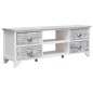 vidaXL Mobile Porta TV Bianco e Grigio 108x30x40 cm Legno di Paulownia vidaXL Mobile Porta TV Bianco e Grigio 108x30x40 cm Legno di Paulownia