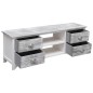 vidaXL Mobile Porta TV Bianco e Grigio 108x30x40 cm Legno di Paulownia vidaXL Mobile Porta TV Bianco e Grigio 108x30x40 cm Legno di Paulownia