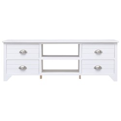 vidaXL Mobile Porta TV Bianco 108x30x40 cm in Legno di Paulownia