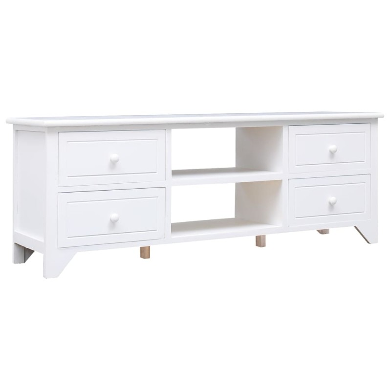 vidaXL Mobile Porta TV Bianco 108x30x40 cm in Legno di Paulownia vidaXL Mobile Porta TV Bianco 108x30x40 cm in Legno di Paulownia