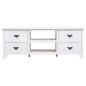 vidaXL Mobile Porta TV Bianco Anticato 108x30x40 cm Legno di Paulownia vidaXL Mobile Porta TV Bianco Anticato 108x30x40 cm Legno di Paulownia