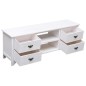 vidaXL Mobile Porta TV Bianco Anticato 108x30x40 cm Legno di Paulownia vidaXL Mobile Porta TV Bianco Anticato 108x30x40 cm Legno di Paulownia